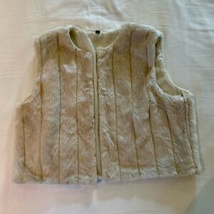 Cream Faux Fur Vest